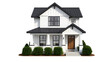 © Ayeen - House 3d modern style rendering on white background.