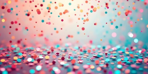 Festive background with scattered colorful glitter confetti on a neutral or dark backdrop, perfect for party invitations, festive designs, or adding a playful, joyful touch.