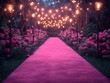 © furyon - glamorous pink carpet event under starry night sky shimmering bokeh lights create dreamy atmosphere luxurious and romantic scene with touch of whimsy