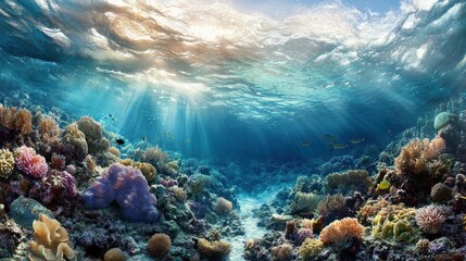 Canvas Print - Underwater Paradise: Vibrant Coral Reef