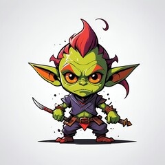 Sticker - Green Goblin Illustration