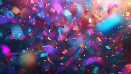 Poster - Abstract background with bokeh lights and gradient colors. Beautiful colorful background with blurred light particles. Christmas, birthday or wedding design element. Abstract background with bokeh lig