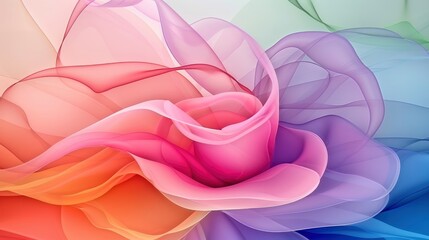 Wall Mural - Abstract Colorful Swirling Rose