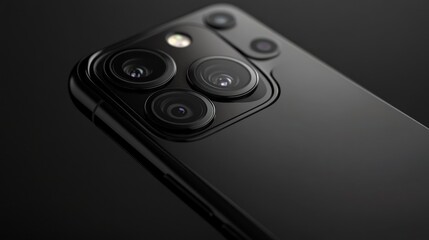 Poster - Close-up of a Black Smartphone Camera System