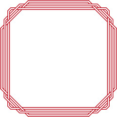 Wall Mural - Red border stock vector eps 10. Chinese border design vector