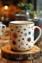 Poster - Ceramic cup, pure white cup : Generative AI