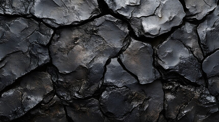 Wall Mural - Stone texture with cracks, charcoal background