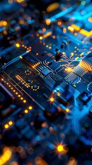 Aufkleber - laptop screen showing an image of computers and semiconductors : Generative AI
