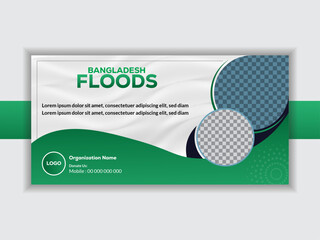 Corporate Banner/billboard Layout with green Abstract Elements