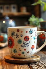 Poster - Ceramic cup, pure white cup : Generative AI