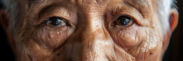 Aufkleber - Elderly men from various ethnic backgrounds share a moment of reflection, their faces radiating wisdom and calmness that tells deep stories of life experiences. Generative AI