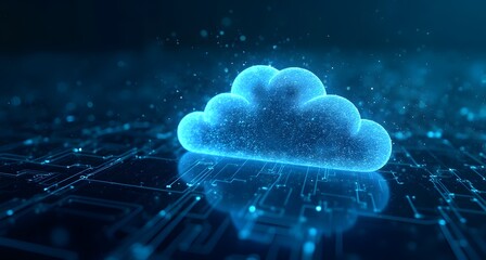 Visualization of the symbol of data cloud, flow and records of information in the  optical fiber network