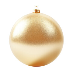 Wall Mural - golden christmas ball isolated on transparent background cutout