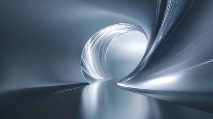 Poster - Conceptual image showcasing light bending and distorting around an invisible object creating a surreal and distorted visual effect in the surrounding space