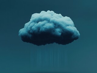 Wall Mural - depression visualized as a dark cloud, medication as the only light, deep despair, 3d illustration