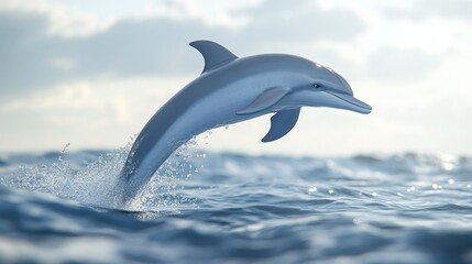 Dolphin Leaping Out of the Ocean