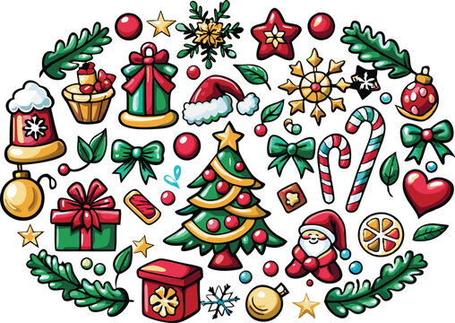 Christmas element vector