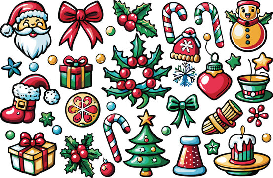 Christmas element vector