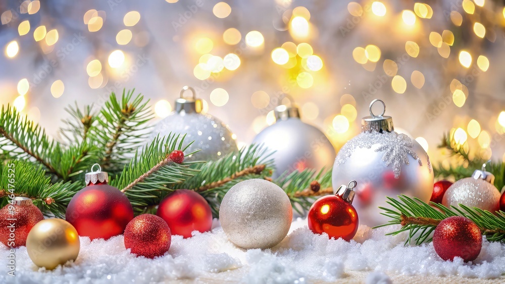Minimalist stock photography of a Christmas scene with red and gold ...