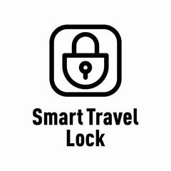 Wall Mural - Smart Travel Lock vector information sign