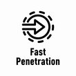 © dnbr - Fast Penetration vector information sign