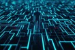 © Samon - AI networks in peertopeer communication, neon blue, cyberpunk, futuristic, digital data streams,