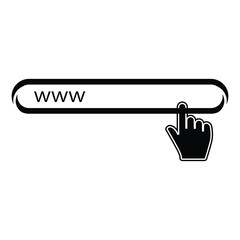 Fototapete - Vector illustration hand cursor mouse website