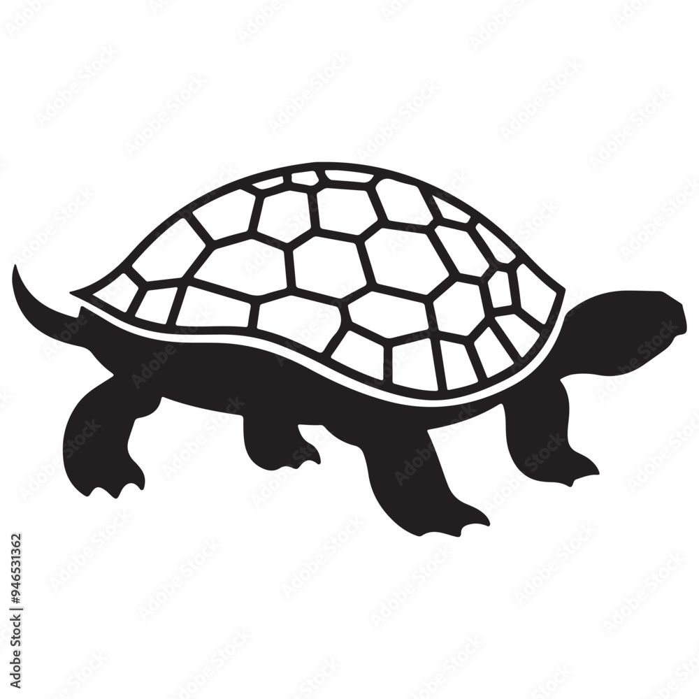 Turtle Vector Silhouette, Aldabra Giant Tortoise silhouettes and icons ...