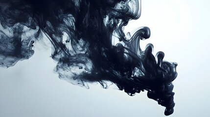 Poster - Conceptual image of a dark shadow gradually spreading across a surface slowly consuming the light and creating a moody atmospheric visual  The shadow appears to move like ink