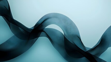 Poster - Intertwined shadows forming an abstract geometric design with a sense of connection and interaction  This conceptual image has a minimalist modern aesthetic and ample copy space for text overlays