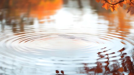 Poster - Dreamlike and Contemplative Reflection in a Calm Body of Water with Subtle Ripples Creating a Visually Striking and Poetic Conceptual Image
