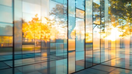 Poster - A conceptual image showcasing the blending of the outside and inside worlds as seen through the reflective surface of a windowpane  The image evokes a sense of duality connection