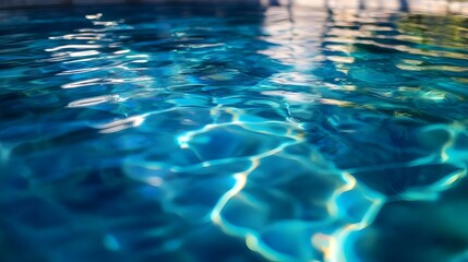 Poster - Serene Reflection A conceptual image depicting a mirrored abstraction in a tranquil pool with gentle ripples distorting the surface and creating a dreamlike ethereal atmosphere