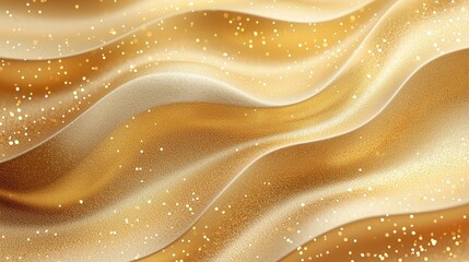 Leinwandbilder - The soft, golden fabric undulates with gentle waves, sparkling with tiny flecks of glitter, creating a sense of opulence and movement