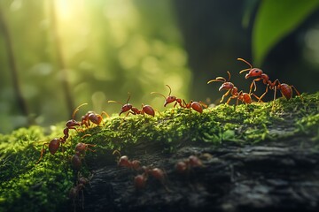 Poster - ants on the grass