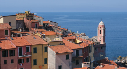 Canvas Print - Il centro storico di Tellaro in provincia di La Spezia, Liguria, Italia.