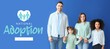 © Pixel-Shot - Banner for National Adoption Month with happy family