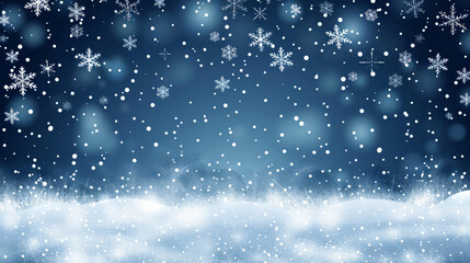 Poster - Experience the serene beauty of a snowy winter night with falling snowflakes and moonlight glow. Embrace the magical wonderland of snow and ice