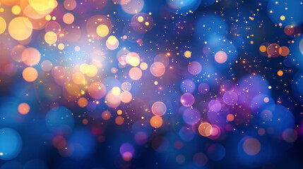 Leinwandbilder - Blurred abstract background with vibrant bokeh lights for a lively atmosphere