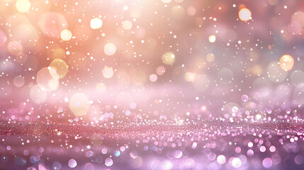 Poster - Blurred sparkling lights create a vibrant backdrop in pink and gold hues