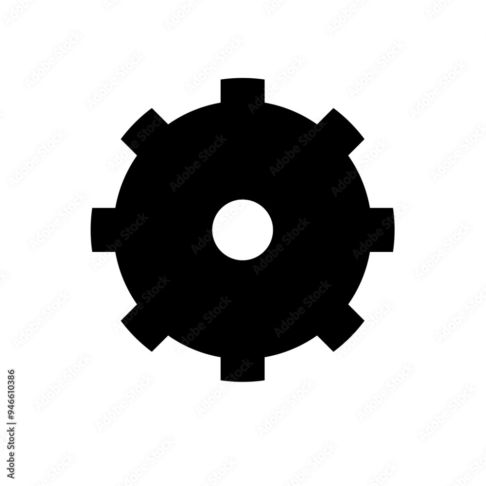 Icon Signs and symbols of gear settings Stock Vector | Adobe Stock