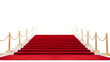 © vladico - Red carpet steps and gold handrails separate from background png