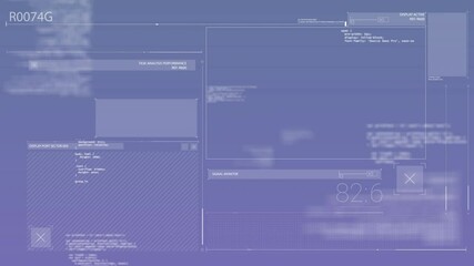 Poster - Data analysis and system performance animation over blue technical interface