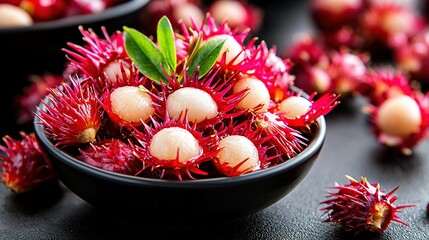 Sticker -   A bowl of fruit with berries on one side and another bowl on the other