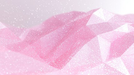 Poster -   A close-up shot of a pink and white background, featuring blurry snowflakes in flight