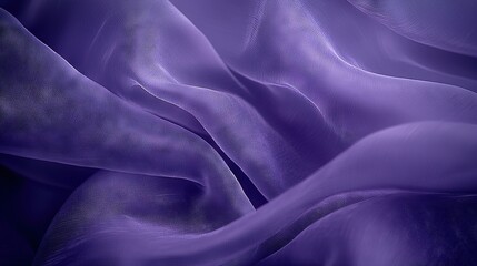   A blurry pattern in the center of the soft purple fabric is visible in this close-up photo