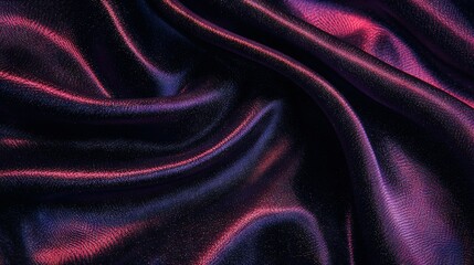 Poster -   A close-up of a purple and black fabric, featuring a red stripe at the bottom and a black and red stripe on the top