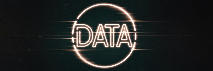 Poster - Glowing neon circle featuring the text 