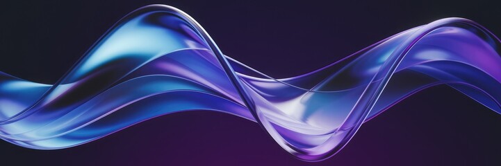 Poster - High-resolution abstract metallic wave background