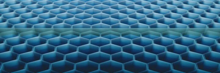 Poster - Repeating hexagonal pattern featuring a gradient honeycomb design